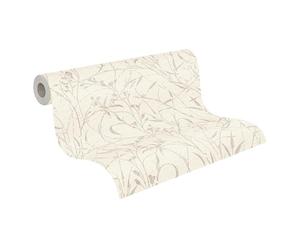 A.S. Création Vibes & Styles Fée Wild Free Papier peint intissé - Papier peint intissé motif fleurs sauvages avec fleurs sauvages, mat brillant, 10,05 m x 0,53 m, beige/crème 790042