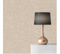 A.S. Création vinyle expansé Natural Textiles papier peint uni 10,05 m x 0,53 m marron blanc 915061 9150-61