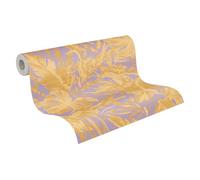 A.S. Création Vliestapete mit Blätter-Design in Lila, Gold, Braun - Exotische Dschungeltapete 10,05 m x 0,53 m by COSMOPOLITAN - 790633