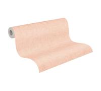 A.S. Création Vliestapete mit Textilstruktur in Rosa - einfarbige Tapete 10,05 m x 0,53 m Unitapete by COSMOPOLITAN - 791098