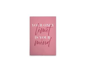 A.S. Création Your Only Limit is Your Mind DD133078 Impression sur toile Rose/rouge 50 x 75 cm