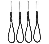 A.S.Marelis Lot de 4 dragonnes de poignet pour téléphone, Noir , taille unique