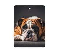 A Sad Bulldog Désodorisant de voiture à suspendre, tablettes d'aromathérapie parfumées longue durée, cartes parfumées carrées pour véhicules, chambre à coucher, armoire, style gris