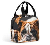 A Sad Bulldog Sac à déjeuner pour homme et femme, sac fourre-tout isotherme portable avec poignée, étanche, réutilisable, pour le travail, le pique-nique, les voyages