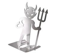 À saucisses pour barbecue, figurine du diable en acier inoxydable, autoportant compact avec supports sectionnés pour les cuisines dans le jardin, les barbecues de pique-nique, le à la