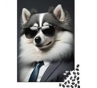 A Secret Agent Husky Puzzle Adulte 1000 Pièces, 70x50cm/1000pcs, Carton Blanc avec Une Surface Lisse; À Reprendre Dès Que Le Temps Le Permet