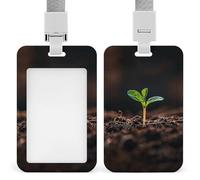 A Seedling Sprouts Porte-badge en plastique rigide pour cartes de crédit et cartes de proximité