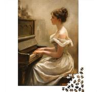 A Serenade at The Piano Puzzle 1000 Pièces pour Adultes, 52x38cm/1000pcs, pour Progresser À Son Propre Rythme; Carton Blanc Facile À Manipuler