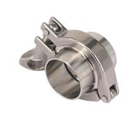 A Set 38mm Pipe O/D 1.5" Tri Clamp Weld Ferrule + Tri Clamp + Silicon Gasket YZWRWRMKTB
