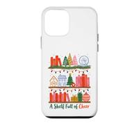 A Shelf Full of Cheer Christmas Bookshelf Book Lover Coque pour iPhone 12 Mini