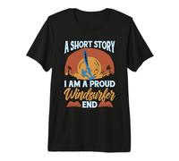A Short Story I Am A Proud Windsurfing Lover Windsurfing T-Shirt Haut de Gamme