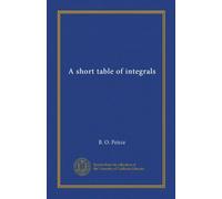 A short table of integrals
