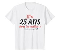 A Signer 25 Ans Anniversaire Cadeau Anniv 25 Ans Signature T-Shirt, Enfant, Blanc, 3 Ans