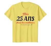 A Signer 25 Ans Anniversaire Cadeau Anniv 25 Ans Signature T-Shirt, Enfant, Citron, 3 Ans