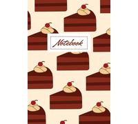 A Slice Of Chocolate Cake With Cherry On Top: Notebook