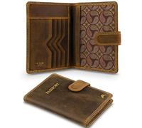 A-SLIM Gokaku - Porte-passeport et portefeuille de voyage en cuir | Organiseur d'accessoires de voyage pour passeport, billets, carte d'embarquement, cartes, espèces | Cuir de vache pleine fleur de