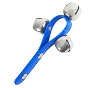 A-Star 3 Bell Jingle Shaking Sleigh Bell Handbell avec poignée en plastique - Bleu
