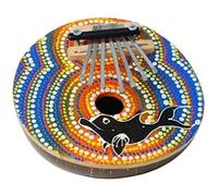 A-Star 7 clés peintes à la main en noix de coco Kalimba Thumb Piano Mbira avec motif animal