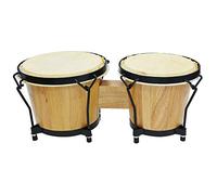 A-Star 7" inch & 8" inch Bongo Drums Set - Bois massif avec peaux naturelles et accord