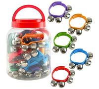 A-Star Multicolore Poignet Jingle Sleigh Bells avec Sangle en Nylon x20 Pcs