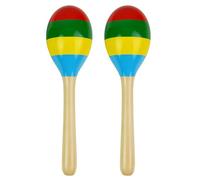 A-Star Paire de Maracas Multicolores en Bois - Hochet Shaker 22cm, Instrument de Rythme à Percussion