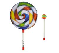 A-Star Tambour à main Lollipop de 8 pouces avec batteur à tête souple en plastique - Tambour arc-en-ciel de 20 cm