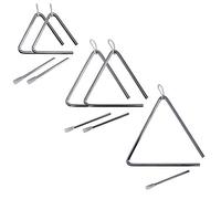 A-Star Triangle musical traditionnel en métal avec batte en métal - Lot mixte de 5