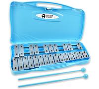 A-Star Xylophone Glockenspiel Soprano Chromatique à 25 Notes dans un Boîtier Bleu avec Clés Argentées et Deux Battes en Plastique - 2 Octaves G5 à G7