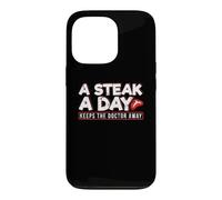 A Steak A Day Carnivore Diet Anti-Vegan Anti-Végétarien Coque pour iPhone 13 Pro