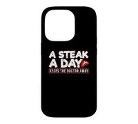 A Steak A Day Carnivore Diet Anti-Vegan Anti-Végétarien Coque pour iPhone 14 Pro