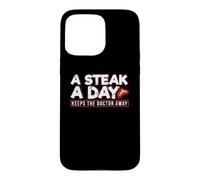 A Steak A Day Carnivore Diet Anti-Vegan Anti-Végétarien Coque pour iPhone 15 Pro Max