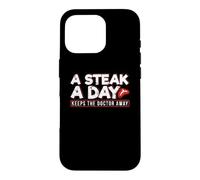 A Steak A Day Carnivore Diet Anti-Vegan Anti-Végétarien Coque pour iPhone 16 Pro