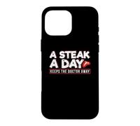 A Steak A Day Carnivore Diet Anti-Vegan Anti-Végétarien Coque pour iPhone 16 Pro Max