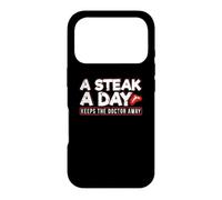 A Steak A Day Carnivore Diet Anti-Vegan Anti-Végétarien Coque pour iPhone 17 Pro
