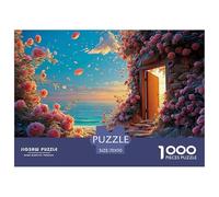 A Stone Wall with An Open Door Leading to The Sea 1000 Pièces Carton Premium Puzzle À Faire Soi-même Countryside Village Stimulant Et Éducatif Jouet D'anniversaire Puzzles Pour Adultes Et Enfants 70x5
