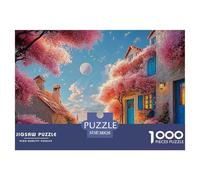 A Stone Wall with An Open Door Leading to The Sea 1000 Pièces Carton Premium Puzzle À Faire Soi-même Spring Landscape Anti-stress Jeu Familial Puzzles Cadeaux Pour La Famille Et Les Amis 38x26cm/1000p