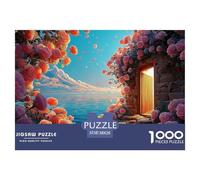 A Stone Wall with an Open Door Leading to The Sea 1000 Pièces Carton Premium Puzzle De Qualité Supérieure Sea Beach Stimulant Et Éducatif Jeu Créatif Puzzles pour Adultes Et Enfants 38x26cm/1000pcs