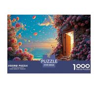 A Stone Wall with An Open Door Leading to The Sea 1000 Pièces Papier Écologique Résistant Puzzle De Qualité Supérieure Countryside Village Extrêmement Difficile Jouet D'anniversaire Puzzles Pour Adult