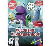 A Story Bots - Coloring Alphabet Book: Creative Pages with Tracing Letters and Coloring Animals, Things and Robots for Baby Alphabet Leaners