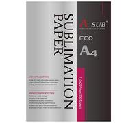 A-SUB Papier de sublimation A4, 210x297 mm, 100 feuilles, Compatible avec les imprimantes à sublimation EPSON, SAWGRASS, RICOH, BROTHER