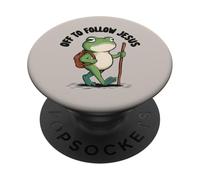 À Suivre Jesus Christian Funny Frog Meme Faith Based PopSockets PopGrip Adhésif