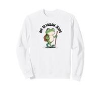 À Suivre Jesus Christian Funny Frog Meme Faith Based Sweatshirt