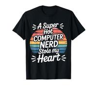 A Super Hot Computer Nerd Stole My Heart Amour Nerd - T-Shirt