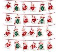 À suspendre pour calendrier de compte à rebours 11 x 16 cm pour décoration | Tissu en feutre robuste, doux au toucher, peut contenir de petits jouets, bonbons, bons, réutilisable pendant des années