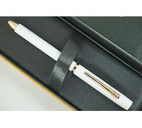 A.T. Cross Stylo multifonctionnel Tech3+ nacré blanc et or 23 carats - crayon de 0,5 mm, recharge d'encre noire et recharge d'encre rouge dans un seul stylo.