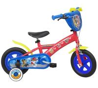 Vélo 10'' enfant Pat 'Patrouille Garçon - Rouge/Bleu/ Jaune avec 2 stabilisateurs amovibles Rouge/Bleu/Jaune G