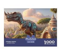 A T-Rex with Mechanical Armor 1000 Pièces Carton Premium Lot de Puzzles Mechanical Dinosaur Anti-Stress Jeu Créatif Puzzles pour Adultes Et Enfants 52x38cm/1000pcs