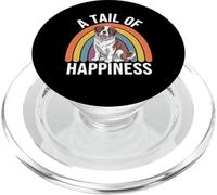 A Tail of Happiness Saint Bernard Chien Rétro Arc-en-Ciel PopSockets PopGrip pour MagSafe