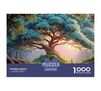 A Tall Tree with Flowers And Clouds in The Background 1000 Pièces Carton Extra-épais Puzzle De Qualité Supérieure Beautiful Trees Extrêmement Difficile Jouet D'anniversaire Puzzles Cadeaux Pour La Fam