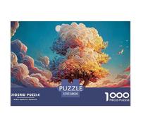 A Tall Tree with Flowers And Clouds in The Background 1000 Pièces Carton Premium Coffret De Puzzles Cherry Blossoms Extrêmement Difficile Jouet D'anniversaire Puzzles Pour La Décoration Intérieure 38x